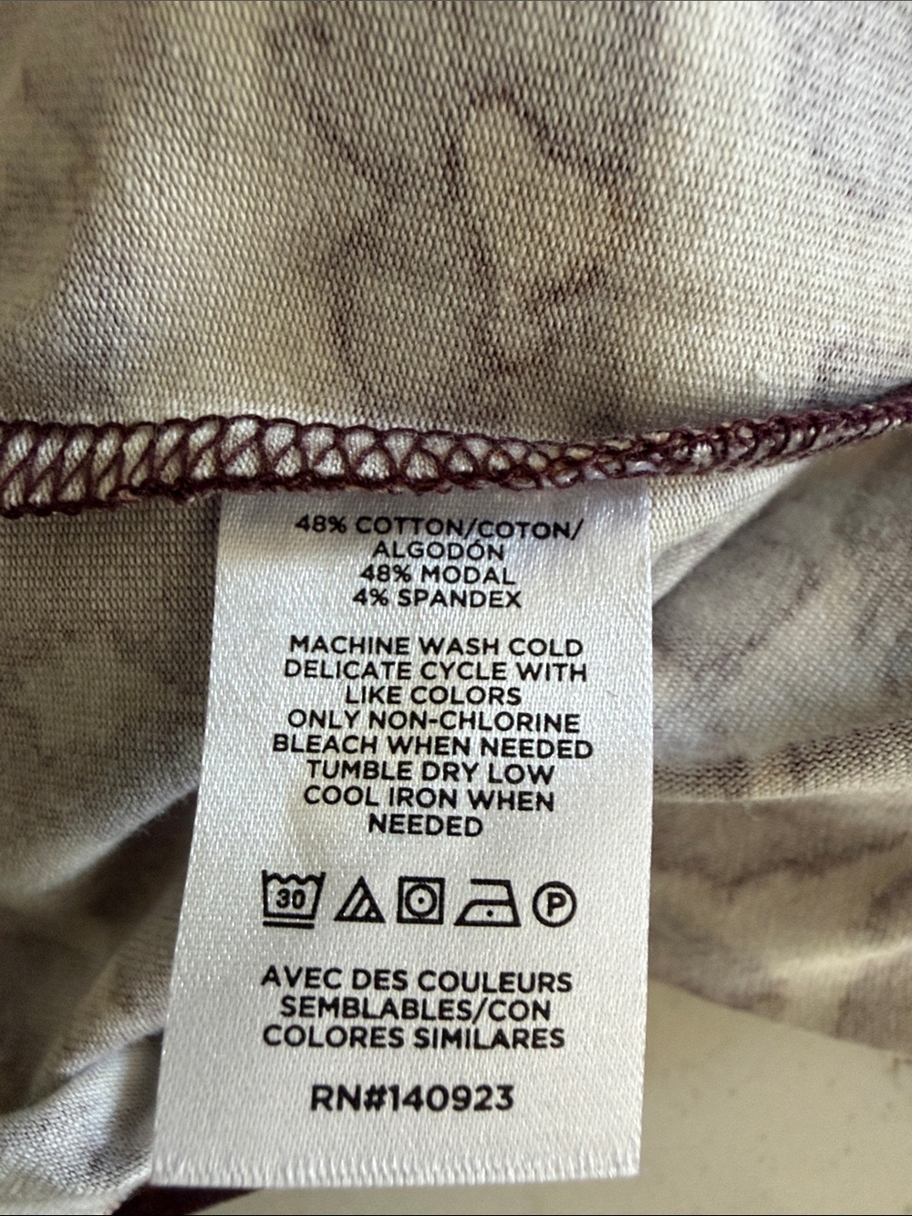 NWT Ann Taylor Animal Print Mock Neck Top in Brown and Tan L - Picture 8 of 8
